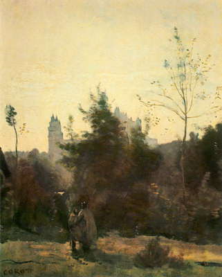 Камиль Коро. Замок Пьерфон. 1860-е гг. Масло.